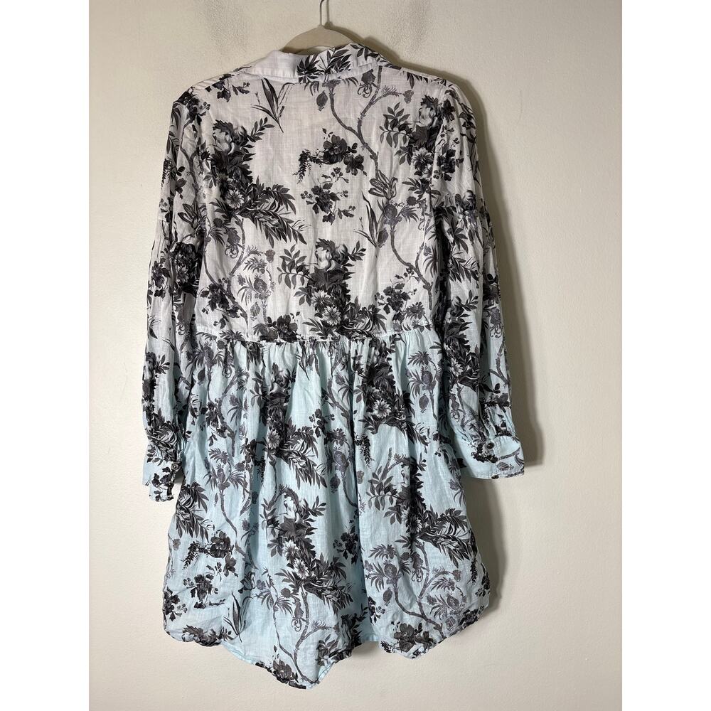 Anthropologie Ombre Floral Toile Baby Doll Dress Sz 6 - Picture 3 of 3
